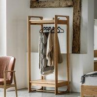 Fallon Oak Open Wardrobe with Clothes Rail
