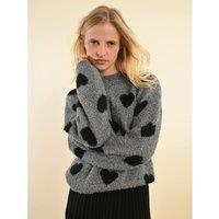 Marl Heart Print Jumper