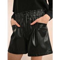 Faux Leather Shorts in Cotton Mix