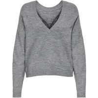 Reversible Jumper with Lace-Trimmed V-Neck