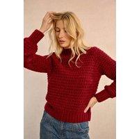 Chunky Knit Jumper with Funnel Neck