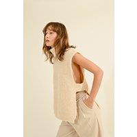 Sleeveless Turtleneck Jumper in Chunky Knit