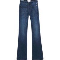 High Waist Bootcut Jeans with Patch Pockets