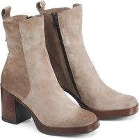 Leather Zipped Ankle Boots with Square Toe