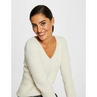 Fine Knit Jumper with V-Neck