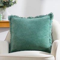 Gracie Velvet Fringed Feather Filled Cushion