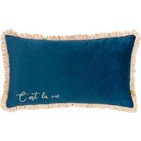 Cest la vie Embroidered Filled Cushion