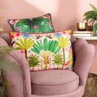 Tropical Peacock Piped Filled Cushion