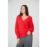 Buttoned V-Neck Cardigan