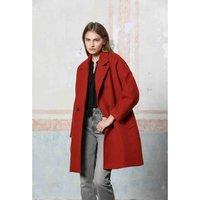 Mid-Length Coat with Tailored Collar