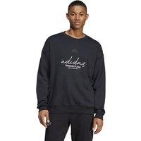 Cotton Double Logo Sweatshirt with Crew Neck