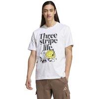 Slogan Print Cotton T-Shirt with Short Sleeves