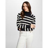 Breton Striped Turtleneck Jumper in Fine Knit