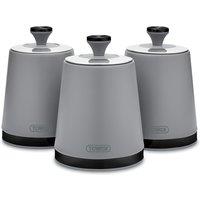 Set of 3 Sera Tea Coffee Sugar Canisters with Smoked Trims