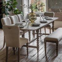 Ames Oak Extendable Dining Table with Pompom Legs (Seats 6-8)