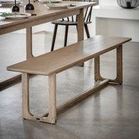 Fallon Smoked Oak 3 Seater Dining Bench (165 cm)