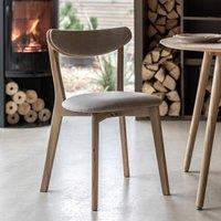 Hale Natural Oak Upholstered Dining Chairs (Set of 2)
