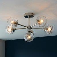Allton Twisted Glass Ceiling Light