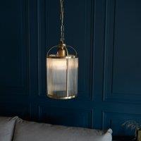 Loyton Ribbed Glass 1 Light Pendant