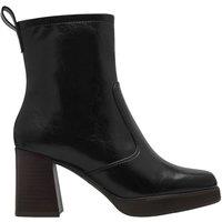 Block Heel Ankle Boots with Square Toe