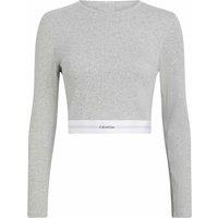 Modern Rib Crop Top in Cotton with Long Sleeves