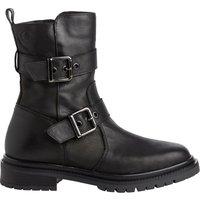 Leather Biker Ankle Boots