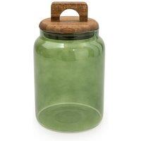 Glass Storage jar with Wooden Lid