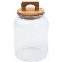 Glass Storage jar with Wooden Lid