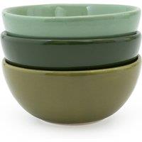 Set of 3 Olives Ceramic Dip Bowls