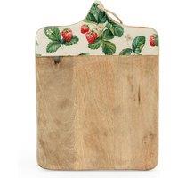 32cm Strawberry Patch Chopping Board in Mango Wood