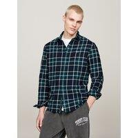 Checked Cotton Flannel Shirt, Regular Fit