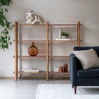 Chico Acacia Wood Double Shelving Unit