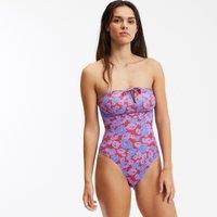 Floral Print Bustier Swimsuit