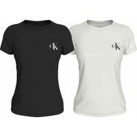 Pack of 2 T-Shirts in Cotton with CK Logo, Crew Neck and Short Sleeves