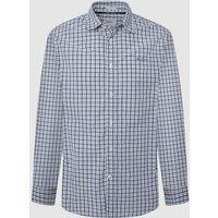 Checked Cotton Poplin Shirt in Regular Fit