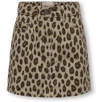 Leopard Print Cotton Skirt