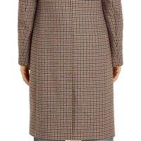 Checked Wool Mix Coat