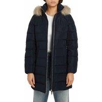 Mid-Length Puffer Jacket with Hood