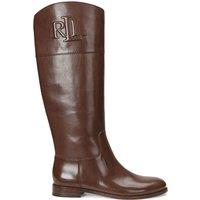 Justine Leather Riding Boots with Flat Heel