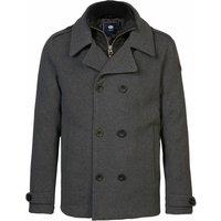 Pea Coat with Inner Zip-Up Collar