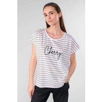 Striped Cotton Embroidered T-Shirt