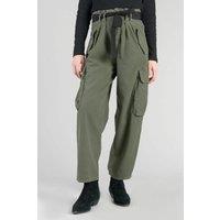 Baggy High Waist Trousers in Cotton