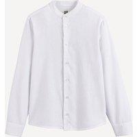 Cotton/Linen Shirt with Mandarin Collar