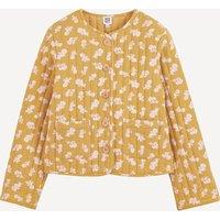 Printed Mid-Season Quilted Jacket in Cotton Muslin