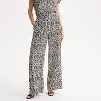 Floral Wide Leg Trousers with High Waist