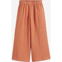 Cotton Muslin Trousers with Wide Leg