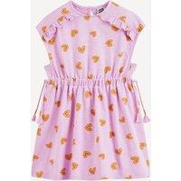 Short Sleeve Mini Dress with Hearts Print