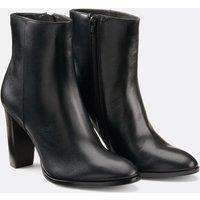 Walimas Leather Ankle Boots with Block Heel