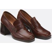 Pilar Leather Heeled Loafers