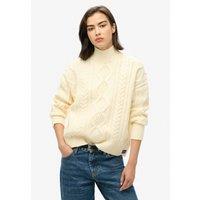 Funnel Neck Jumper in Cable Knit